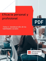 Eficacia Personal y Profesional: Tema 4. Autodesarrollo de Las Habilidades Sociales