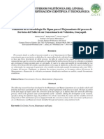 Utilización de La Metodología Six Sigma para El Mejoramiento Del Proceso de Servicios de Taller