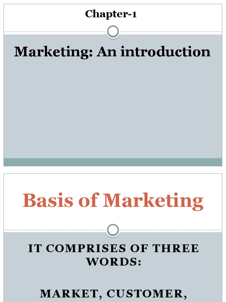Chapter 1 MRKT MNGMNT Intro | PDF | Marketing | Sales