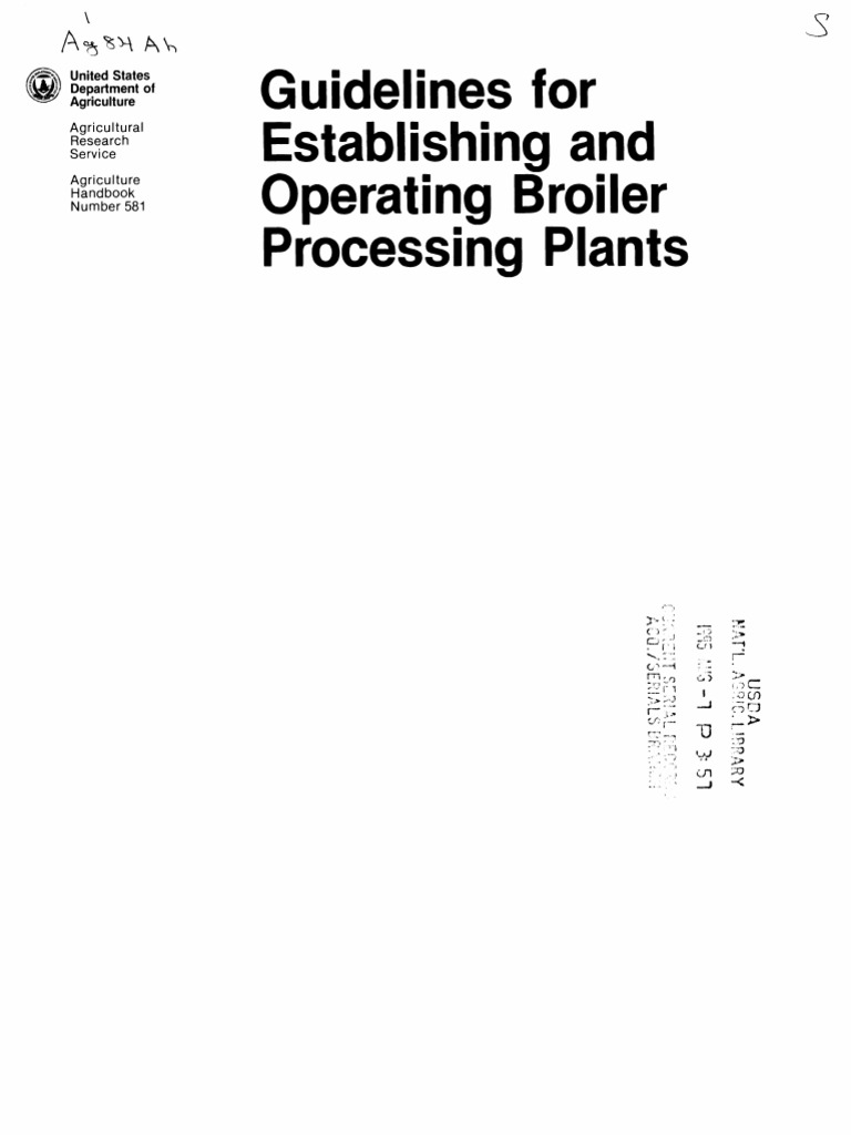 Guidlines For Establishing and Operating Broiler Processing Plant USDA ...