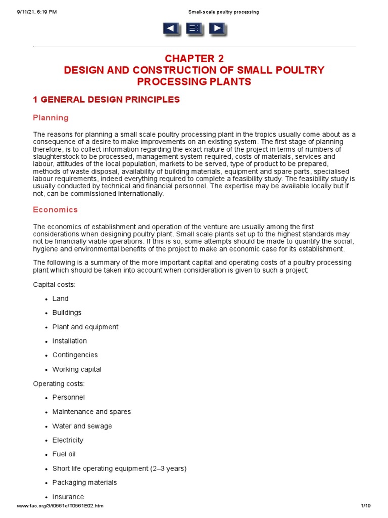 Small-Scale Poultry Processing Design | PDF | Roof | Refrigerator