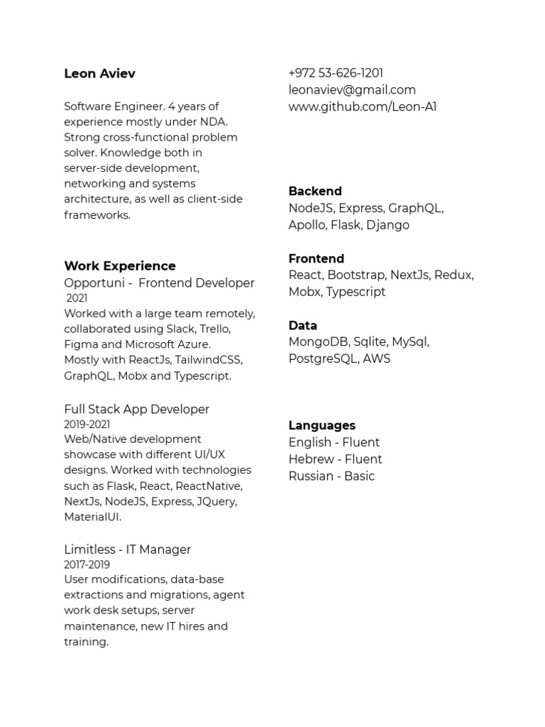 Software Engineer with Full Stack Expertise | PDF | Computers
