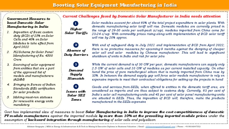 Boosting Solar Equipment Manufacturing | PDF | Solar Power | Photovoltaics