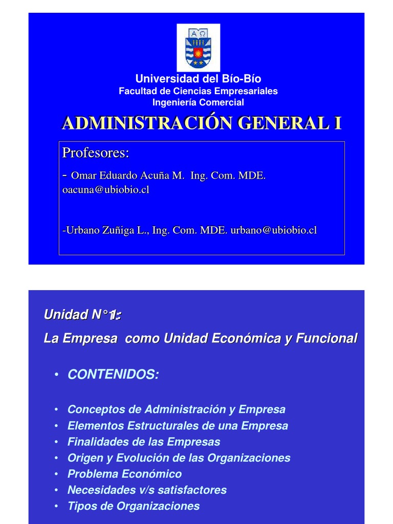 La Empresa como Unidad Económica y Funcional Bienes