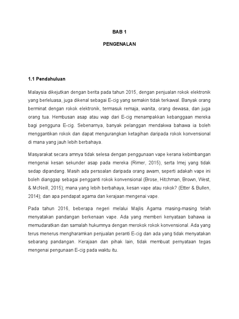 Kesan Ketagihan Vape di Kalangan Pelatih | PDF