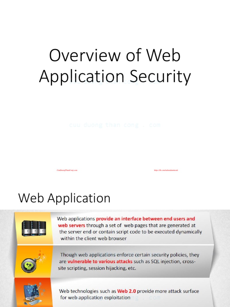 Web Application Security Overview | PDF | Vulnerability (Computing ...