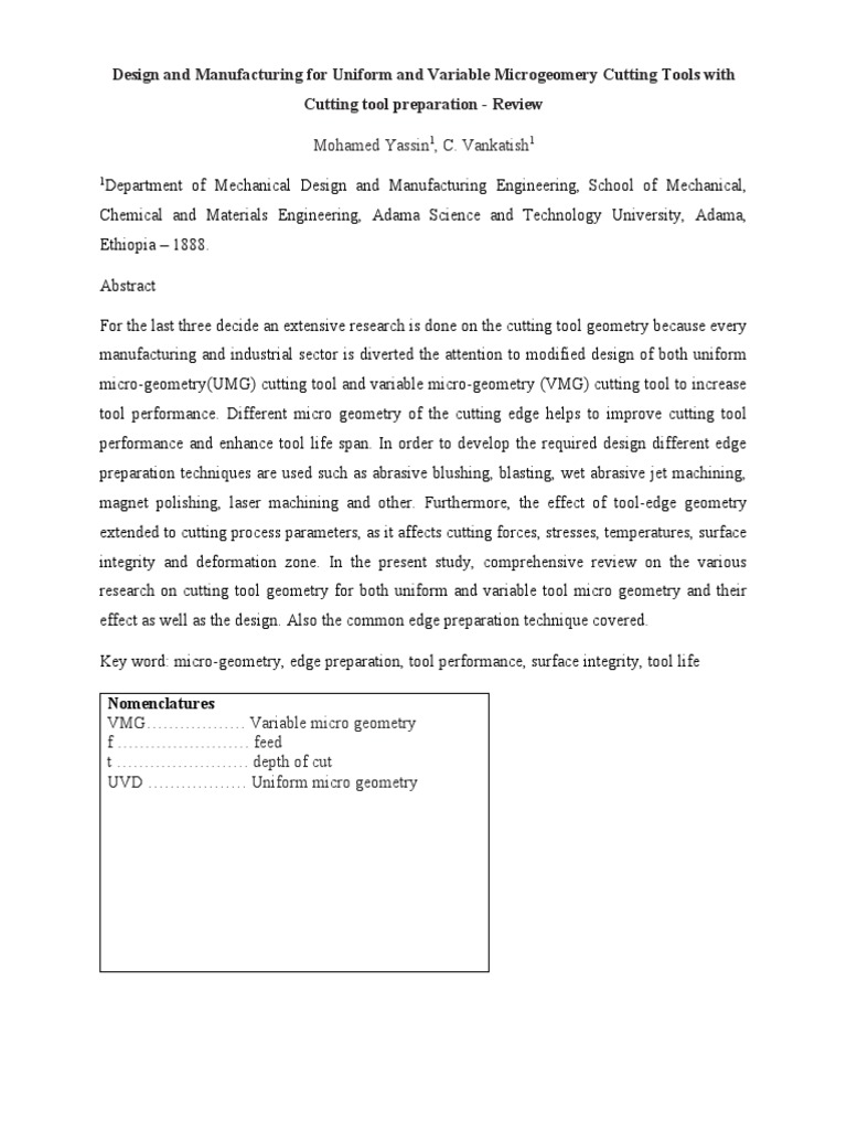 Cutting Tool Microgeometry | PDF | Machining | Wear