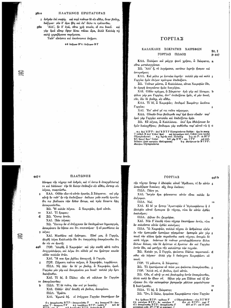 Plato S Gorgias Greek Pdf