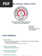 Capability Maturity Model (CMM) : Birla Institute of Technology, Patna Campus Computer Science and Engineering