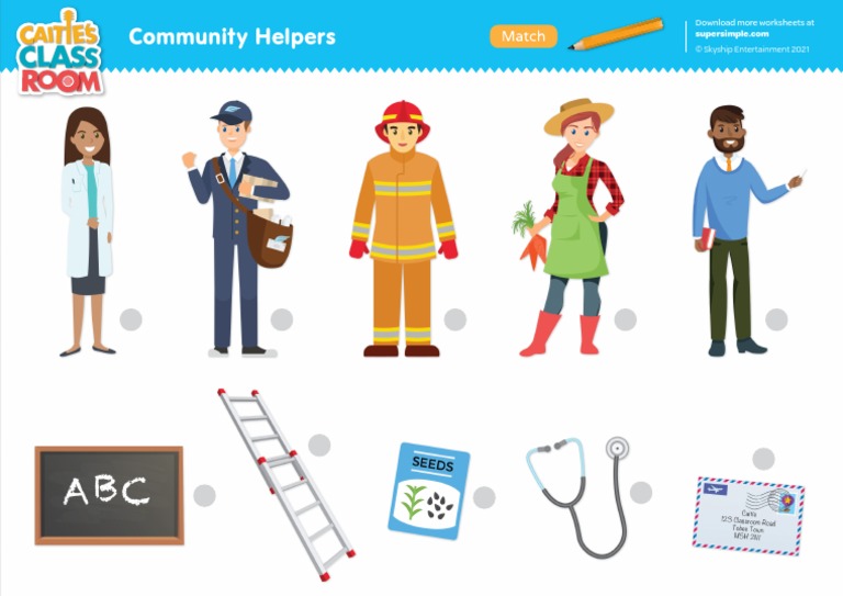 Community Helpers Worksheets Download | PDF