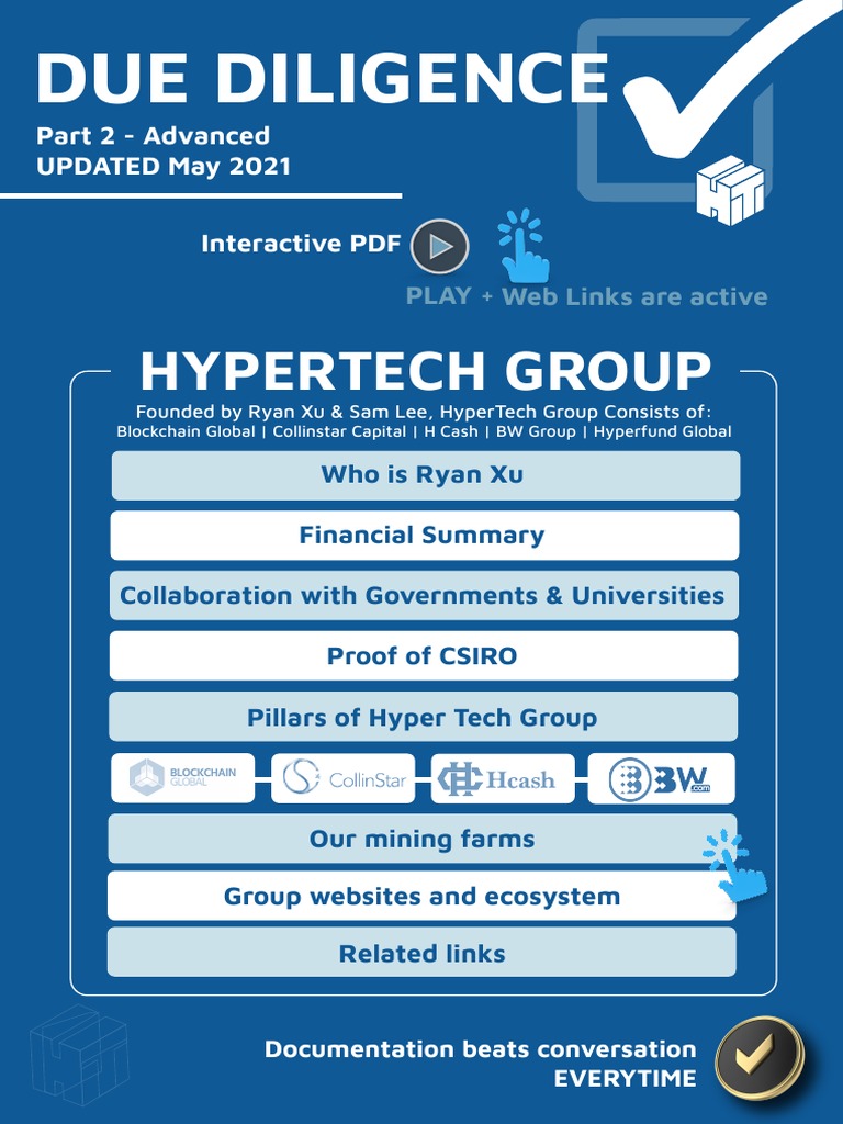 HyperTech Group Due Diligence Report | PDF | Cryptocurrency | Securities  (Finance)