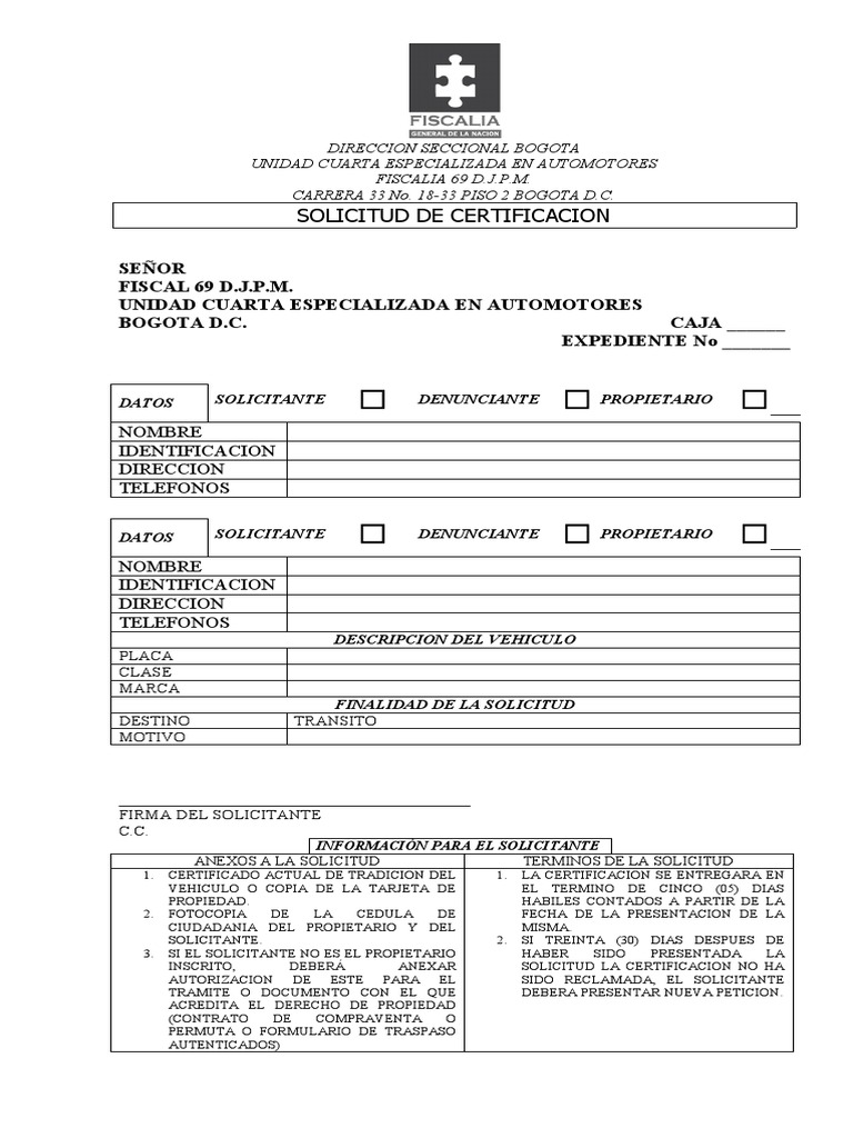Descargar certificado de la fiscalia
