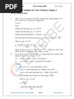 CBSE NCERT Solutions For Class 12 Physics Chapter 1: Back of Chapter Questions 1