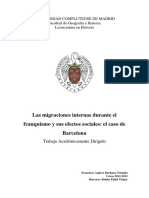 Las Migraciones Internas Durante El Franquiso y Sus Efectos Sociales El Caso de Barcelona