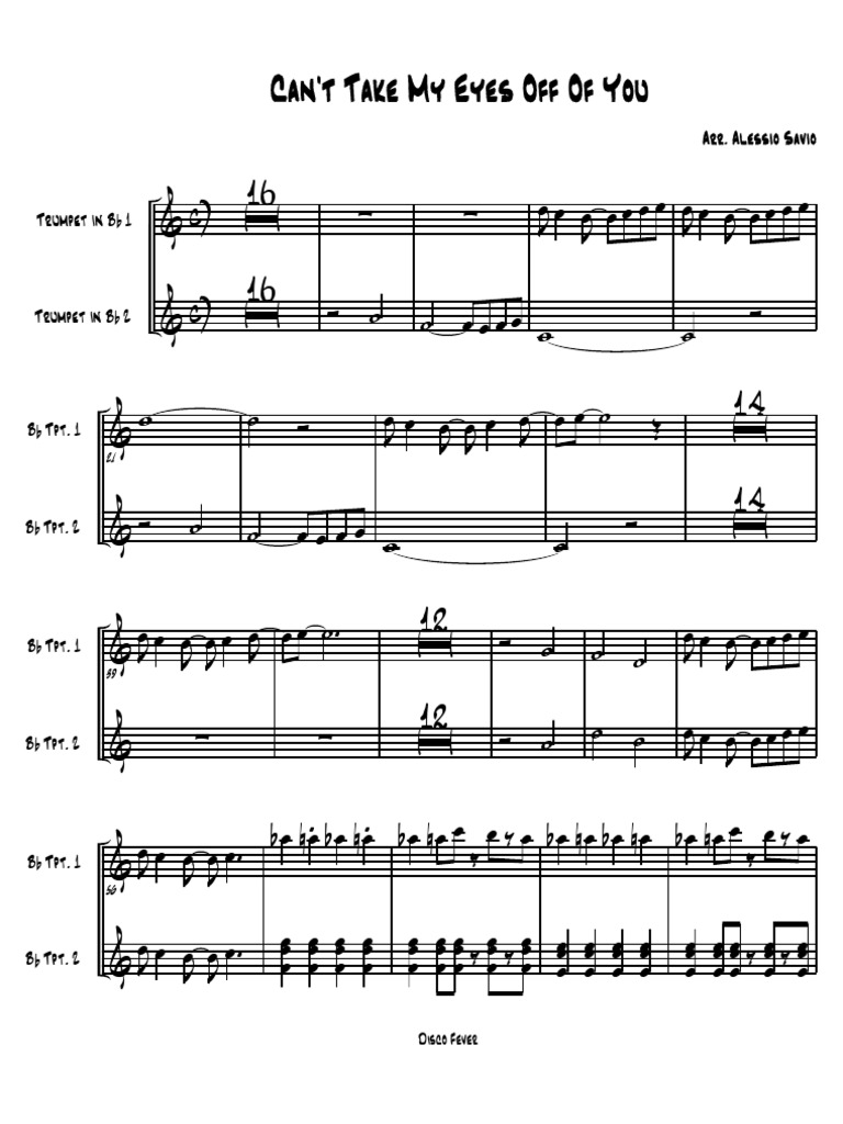 Can't Take My Eyes Off of You (Brass Score)