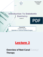 Introduction To Endodontic Dentistry: DR - Abrar Alenazi Bachelor in Oral and Dental Surgery