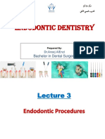 Endodontic Dentistry: DR - Areej Alenzi Bachelor in Dental Surgery
