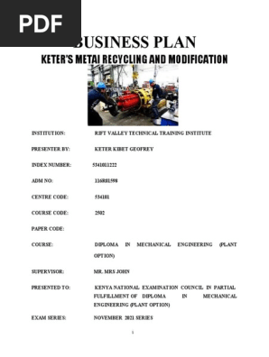 BUSINESS PLAN KETER KIBET GEOFREY 