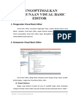Mengoptimalkan Penggunaan Visual Basic Editor