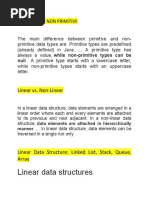 Linear Data Structures: Primitive vs. Non Primitive