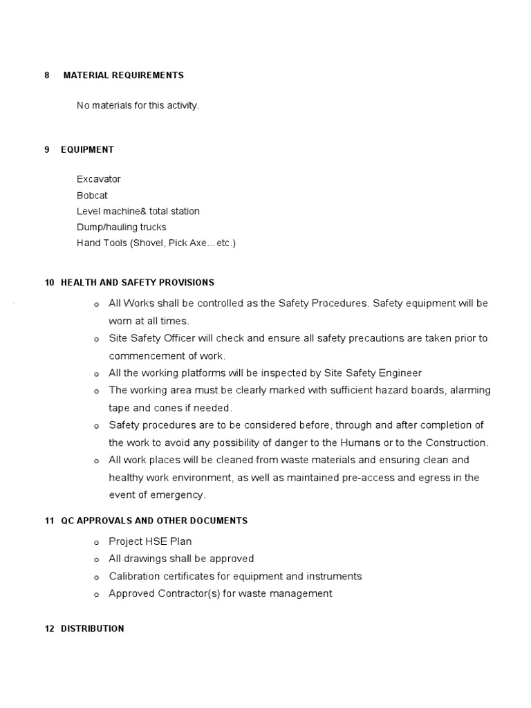 Pages From Method Statement For Excavation 5 | PDF | Technology ...