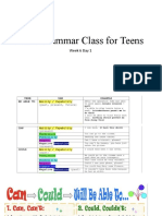 W6 D1.Basic Grammar Class For Teens (Can, Could)