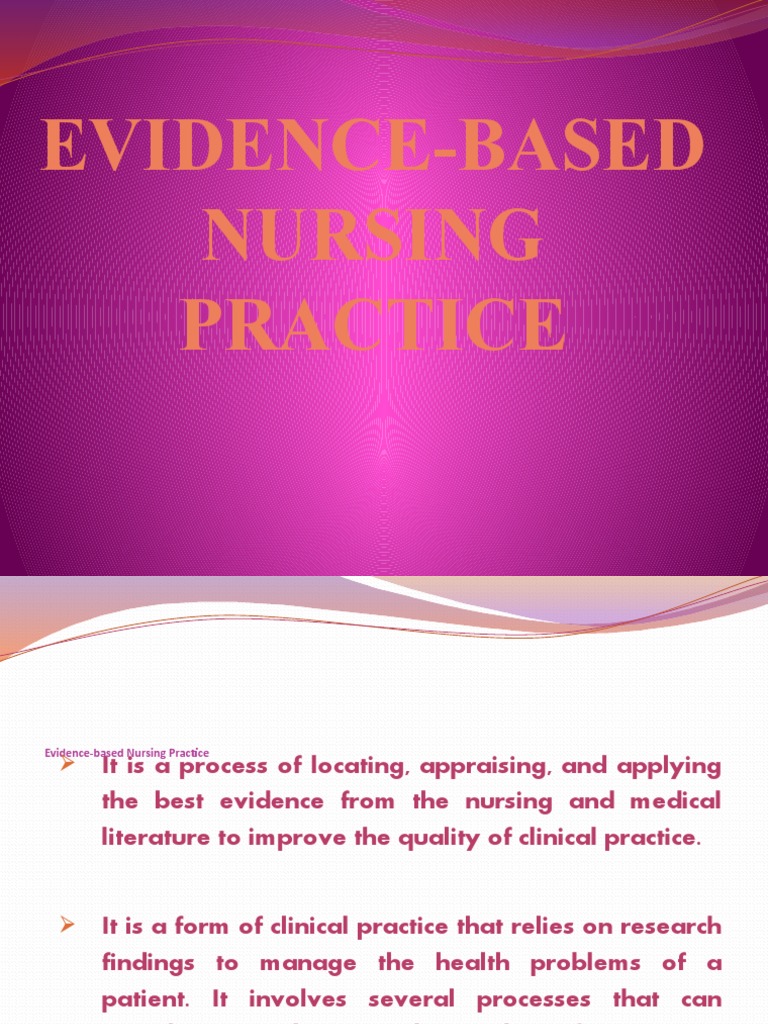 Evidence-Based Nursing Practice Guide | PDF | Evidence Based Medicine ...
