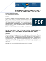 Implicações para A Administração Pública Nacional A Partir Da Evolução Do Orçamento Público Brasileiro