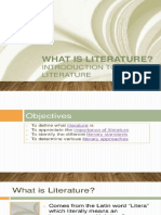 INTRODUCTION TO LITERATURE PPT