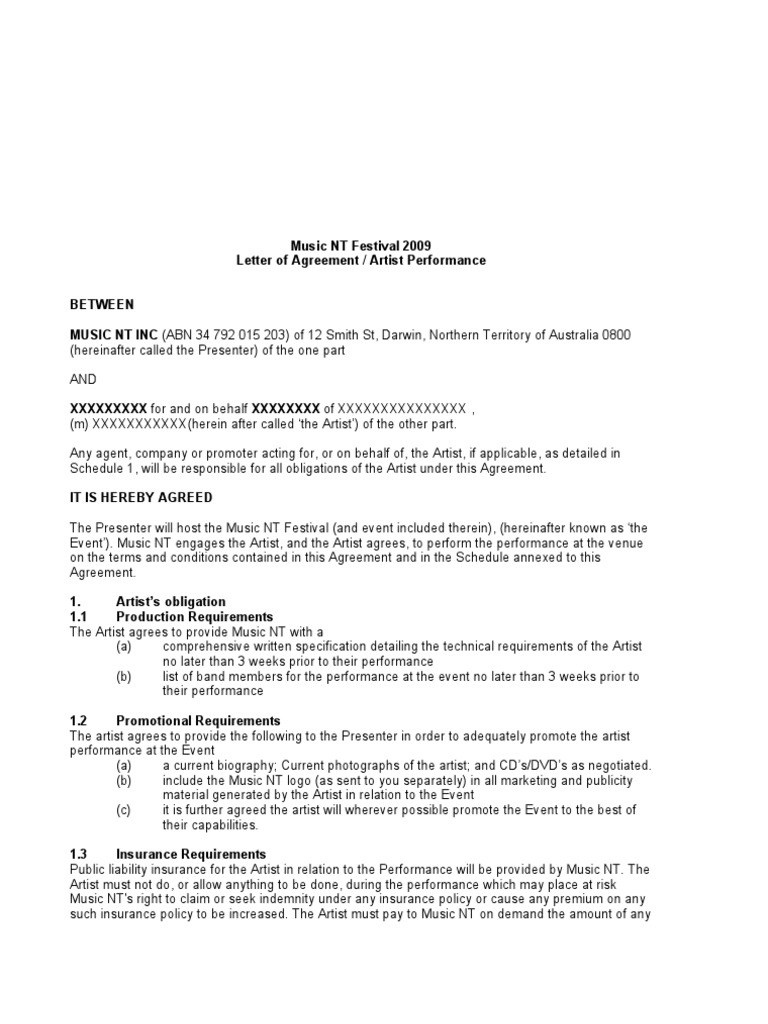 Sample Contract Indemnity Insurance Free 30day