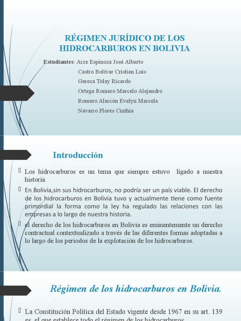 Régimen Jurídico de Hidrocarburos en Bolivia | PDF | Petróleo