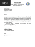 Work Immersion Letter