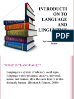 Introduction To Language and Linguistics