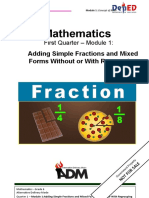 Mathematics: Adding Simple Fractions and Mixed Forms Without or With Regrouping