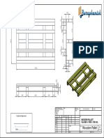 Dimensions and specifications of a wooden pallet