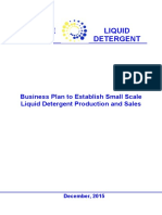 Business Plan For Establishment of Liquid Detergent Plant