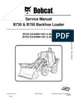 Bobcat Loader Bachkhoe B730 B750 Service Manual - 7310058