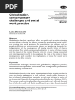 Globalization, Contemporary Challenges and Social Work Practice