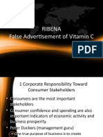 Ribena False Advertisement of Vitamin C