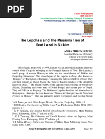Lepchas & Missionaries of Scotland in Sikkim