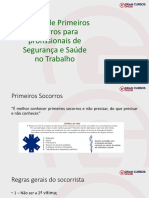 Noções de Primeiros Socorros para Profissionais de Segurança e Saúde No Trabalho