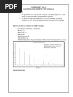 Experiment No. 2 Elementary Discrete-Time Signals Objectives