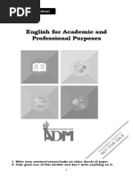 English For Academic and Professional Purposes