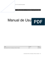 Manual de Usuario: Web Institucional de La Universidad de Extremadura