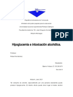 Hipoglucemia e Intoxicación Alcohólica