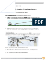 Student Exploration: Triple Beam Balance