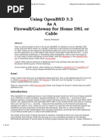 Using Openbsd 3.3 Asa Firewall/Gateway For Home DSL or Cable