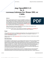 Using Openbsd 3.3 Asa Firewall/Gateway For Home DSL or Cable