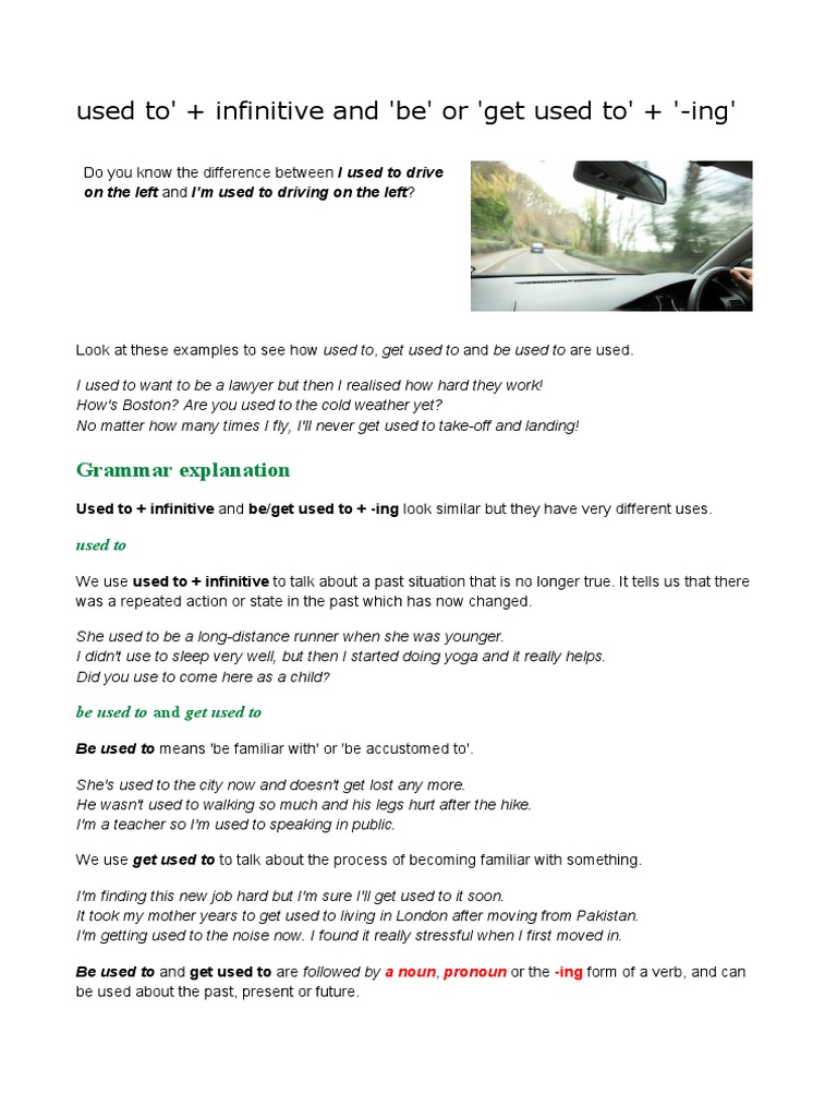 Used To-Get Used To | PDF