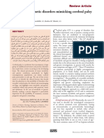 Metabolic and Genetic Disorders Mimicking Cerebral Palsy: Review Article